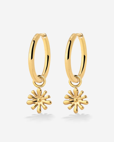 Flowery Hoop Set Medium Oro