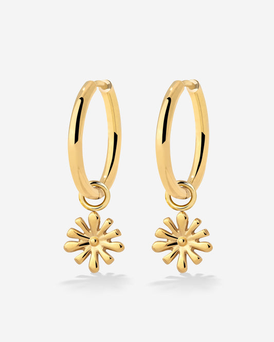 Flowery Hoop Set Medium Oro