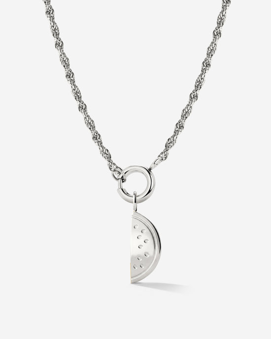 Melony Rope Chain Collana Set Argento