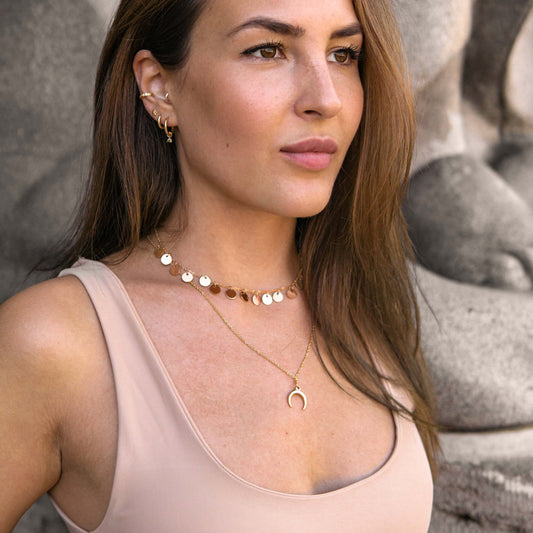 Lua Collana Oro Rosa