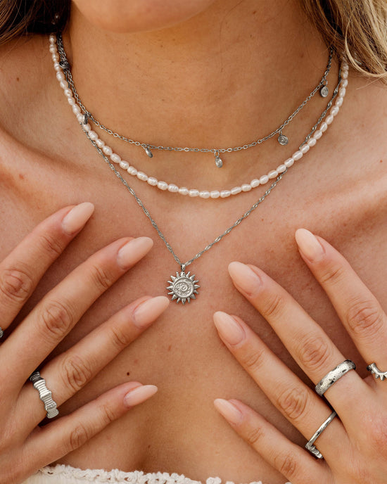 Perlita Choker Argento
