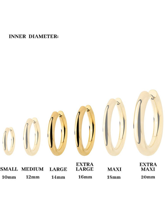 Chunky Lover Hoop Set Medium Oro