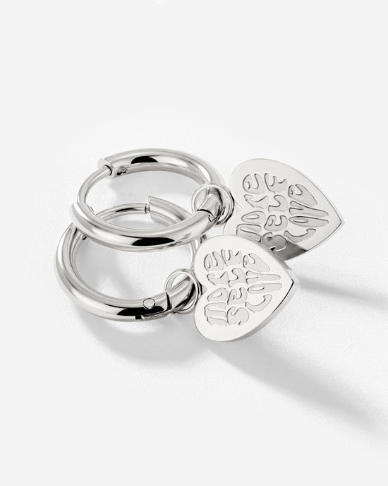 More Self-Love Hoop Set Small Argento