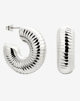 Spiral of Love Hoop Studs Large Argento