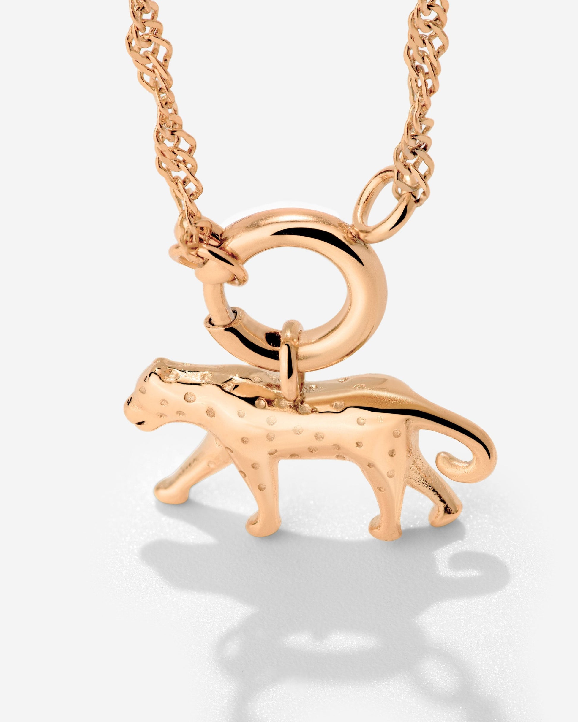 Leopard Singapore Chain Collana Set Oro Rosa