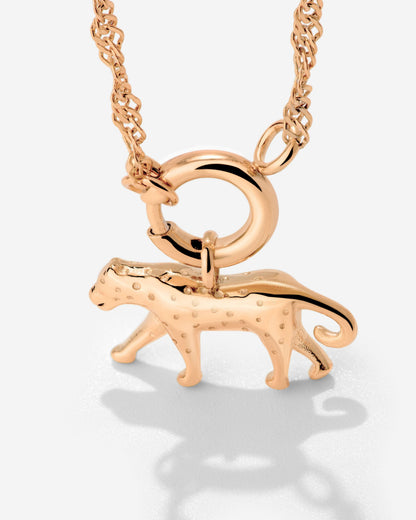 Leopard Singapore Chain Collana Set Oro Rosa