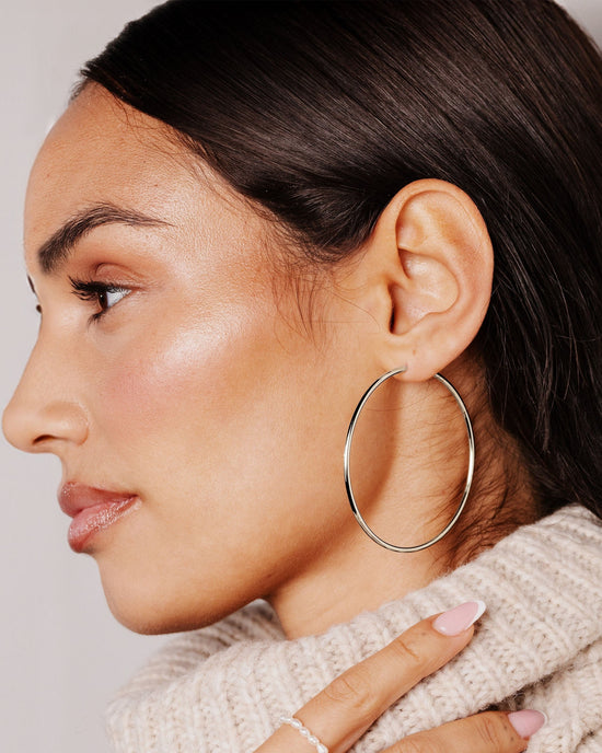 Super Maxi Hoops Argento