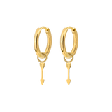 Cupid Arrow Hoopies Oro