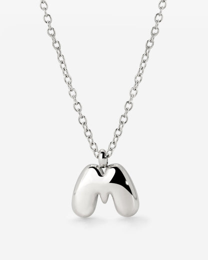 Bubble Letter Collana Argento