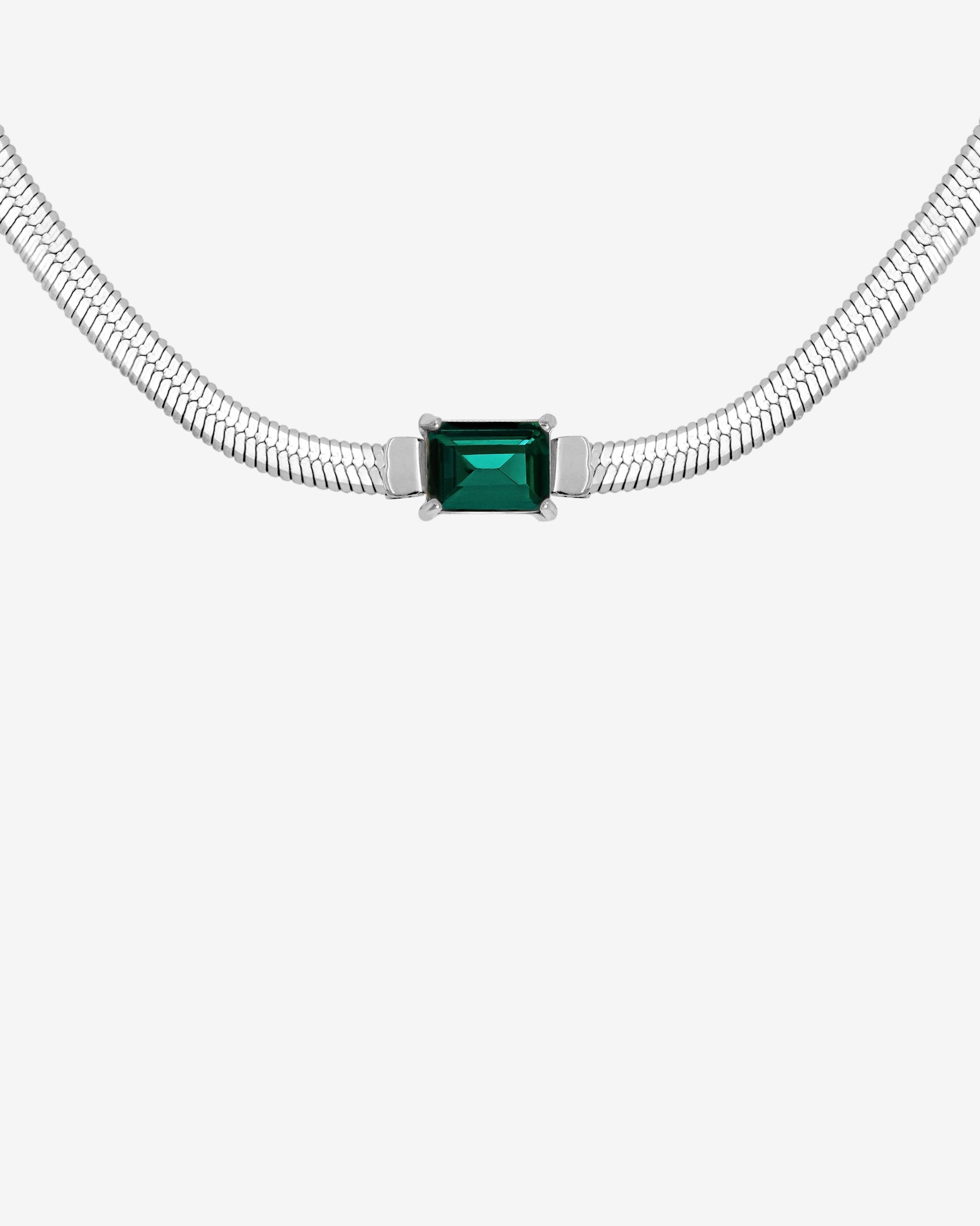 Radiant Emerald Collana Argento