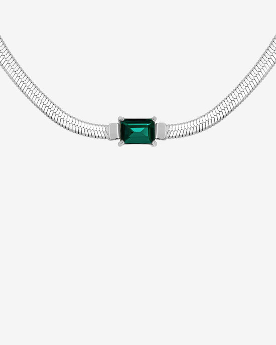 Radiant Emerald Collana Argento