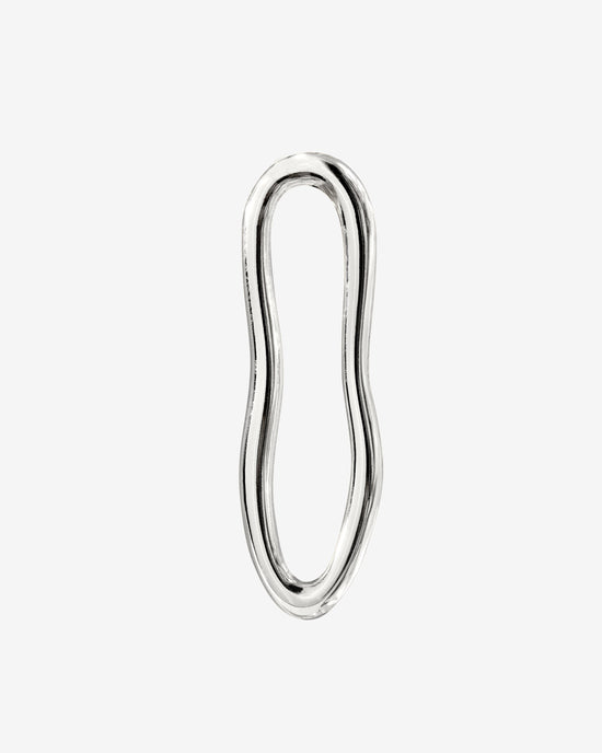 Blending Shapes Oval Hoop Set Baby Argento