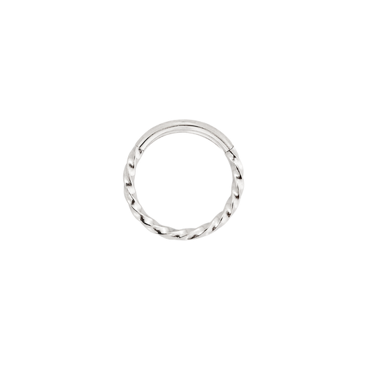 Twisted Click Piercing Argento