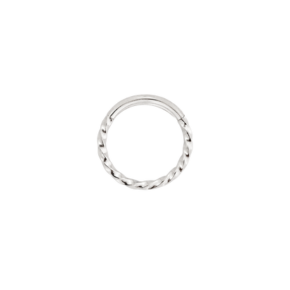 Twisted Click Piercing Argento