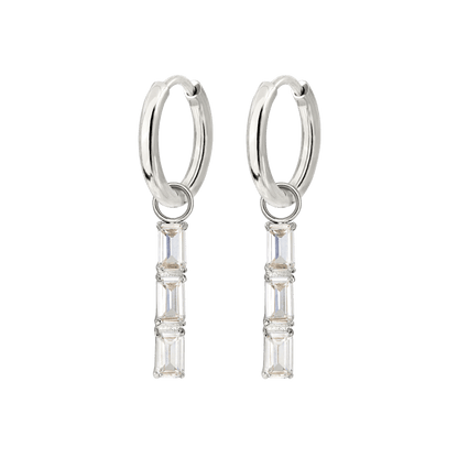 Baguette Bundle Hoop Set Small Argento