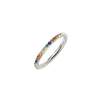 Rainbow Radiance Anello Argento