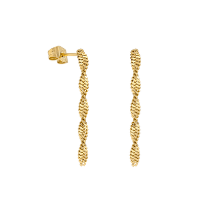 DNA Strand Studs Oro