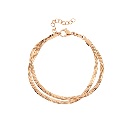 Duality Chain Bracciale Oro Rosa