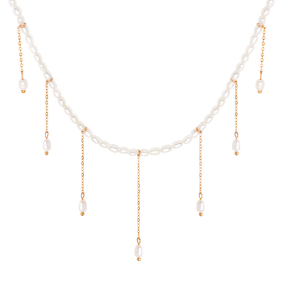 Lolas Love Pearl Power Collana Oro Rosa