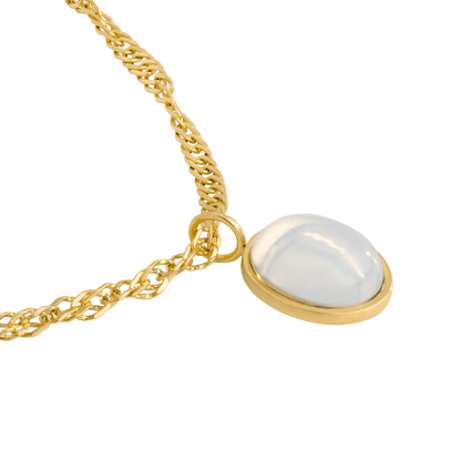 Oval Pendant Collana Oro