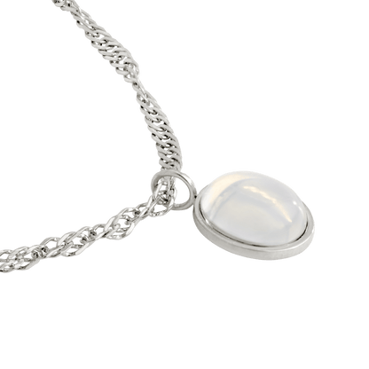 Oval Pendant Collana Argento