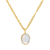 Oval Pendant Collana Oro