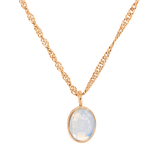 Oval Pendant Collana Oro Rosa