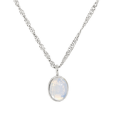 Oval Pendant Collana Argento