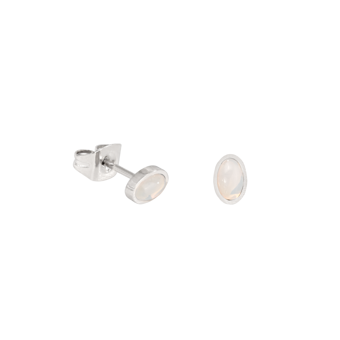 Oval Studs Argento