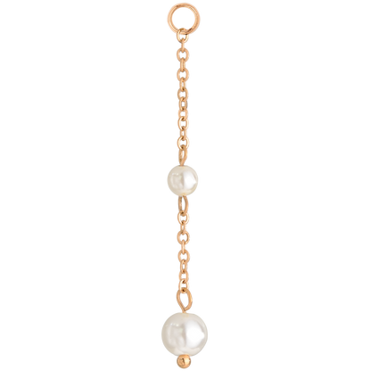 Pearl Allure Hoop Set Small Oro Rosa