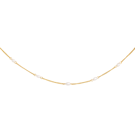 Pearl after Pearl Choker Oro