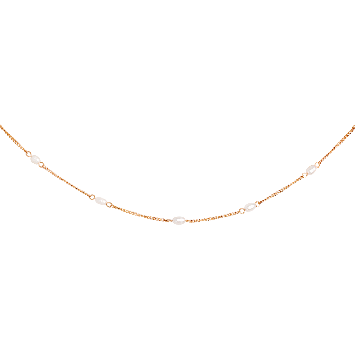 Pearl after Pearl Choker Oro Rosa