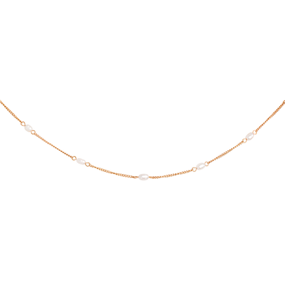 Pearl after Pearl Choker Oro Rosa