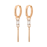 Stick and Stone Hoop Set Small Oro Rosa