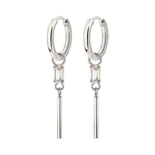 Stick and Stone Hoop Set Small Argento
