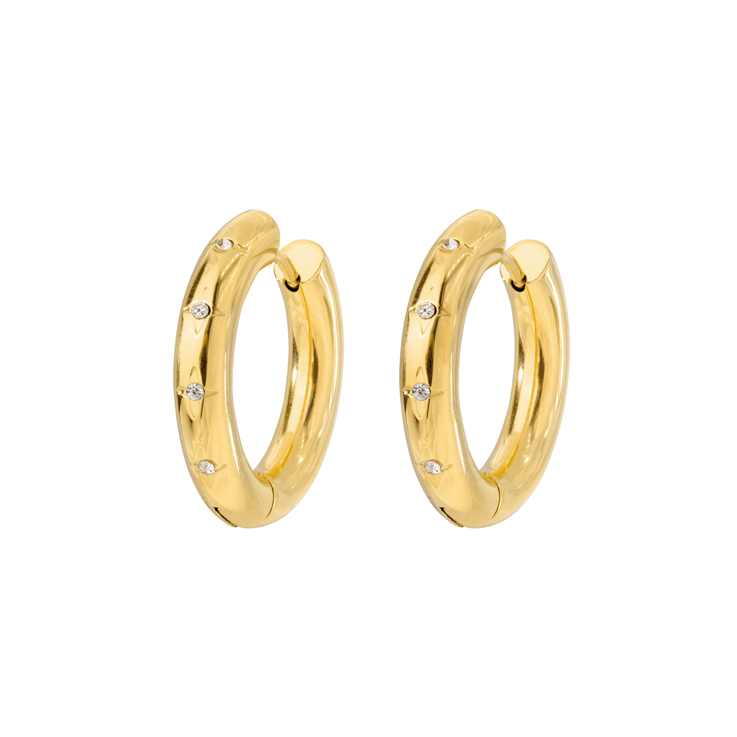 Cute Stargaze Hoops Medium Oro