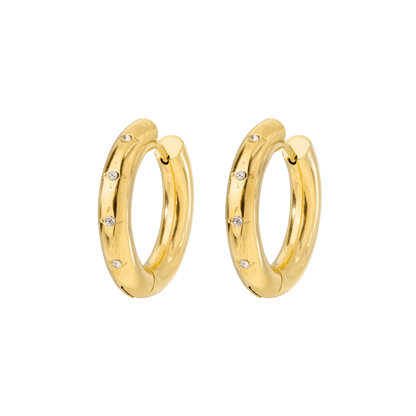 Cute Stargaze Hoops Medium Oro