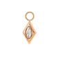 Sweet Diamond Oval Hoop Set Baby Oro Rosa