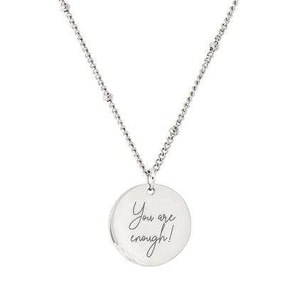 You are enough Collana Argento