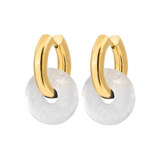 Chunky Above the Clouds Donut Hoop Set Medium Oro