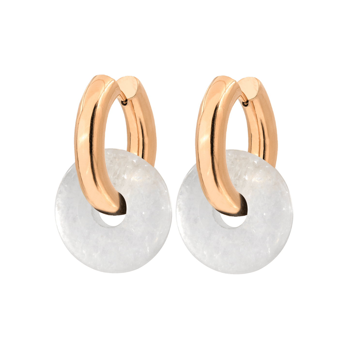 Chunky Above the Clouds Donut Hoop Set Medium Oro Rosa