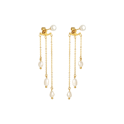 Annas Sparkle Pearl Studs Oro