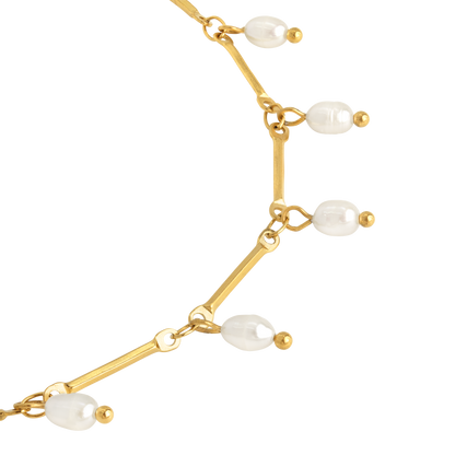 Annes Authentic Pearl Choker Oro