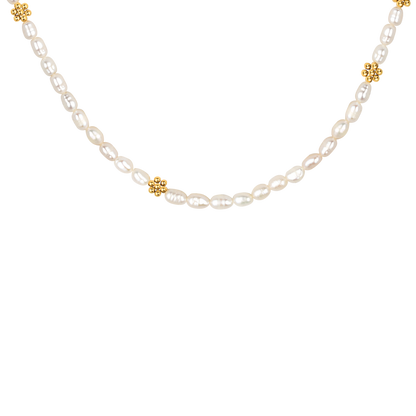 Blossom Pearl Choker Oro