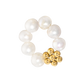 Chunky Flora Pearl Hoop Set Medium Oro