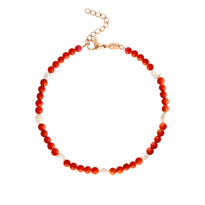Coral Color Cavigliera Oro Rosa