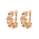 Cute Coral Hoops Oro Rosa