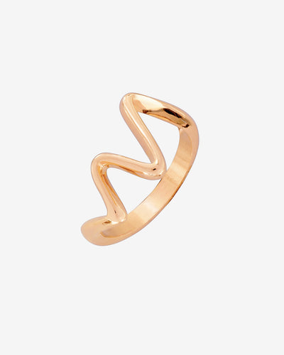Fluid Motion Anello Oro Rosa