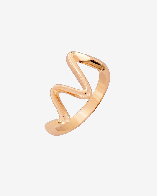Fluid Motion Anello Oro Rosa