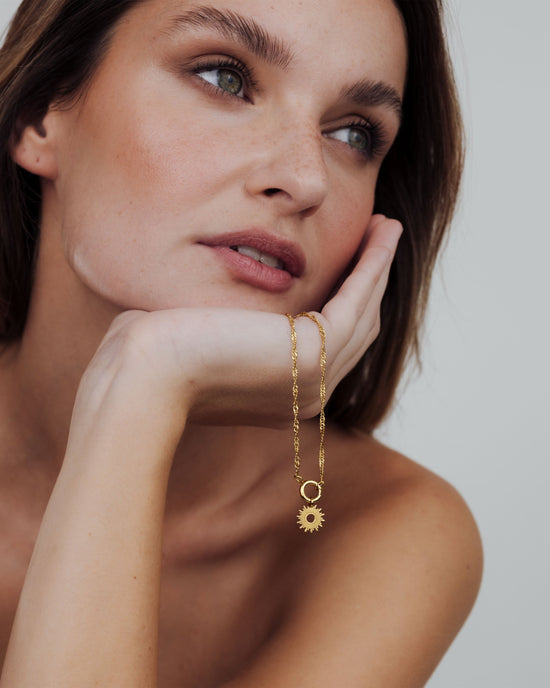 Sun Ray Singapore Chain Collana Oro